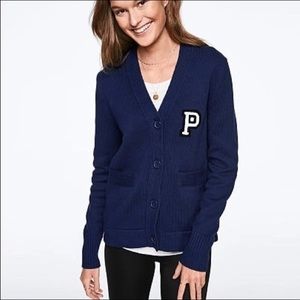 PINK Collegiate Cardigan Large
